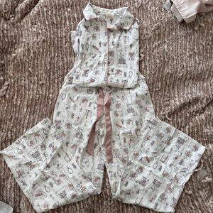 Soma Pink Printed Pajama Set Small